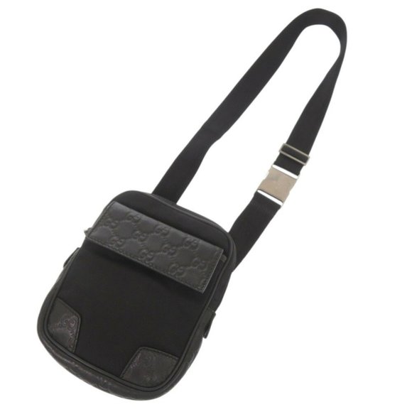 Gucci Guccissima Black CANVAS, LEATHER shoulder - Picture 4 of 10